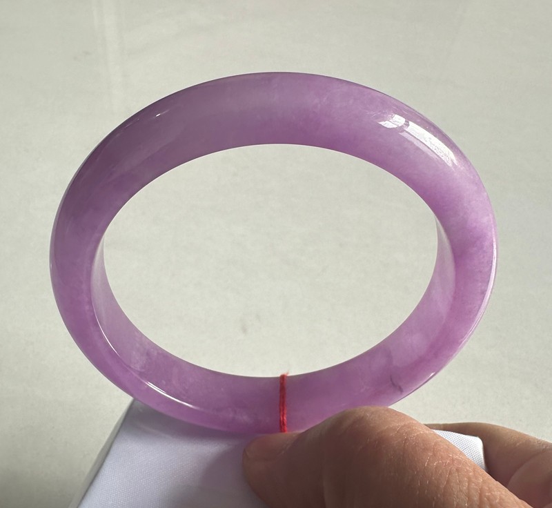 Natural Grade AAA Ice Lilac Lavender Burmese Jade jadeite bracelet bangle 65MM