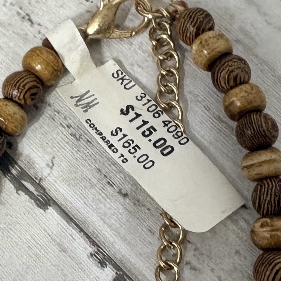 Chunky Sky Blue Jasper Slabs Double Strand Statement Artisan Necklace BNWT