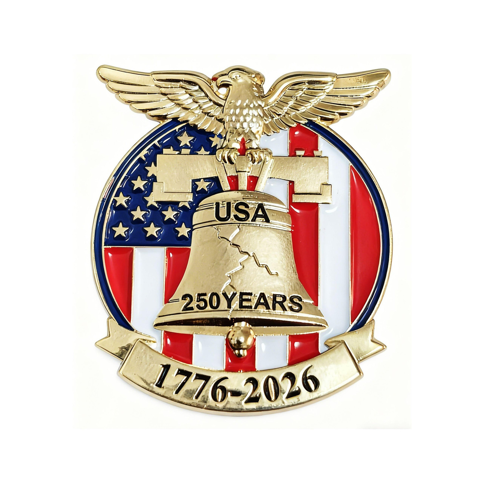 250th Anniversary American Flag Pin Badge USA Independence Day Brooch Style D