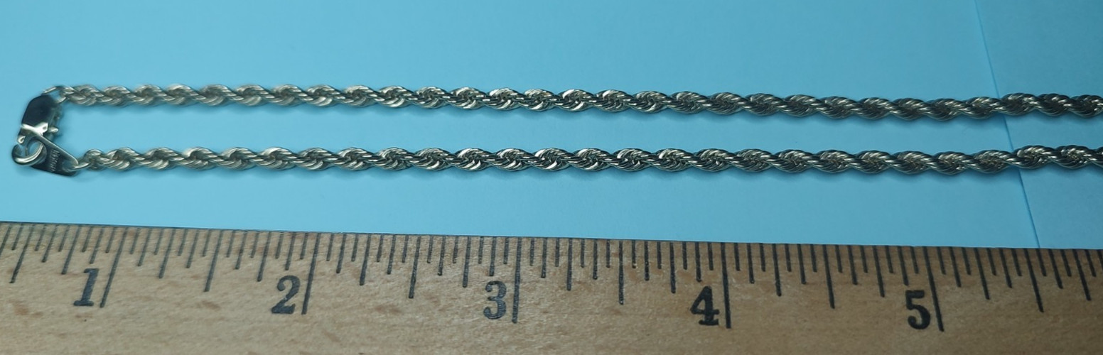 Vtg. Estate 14K GP Gold Plated Rope Chain Necklace 24″ – 14g