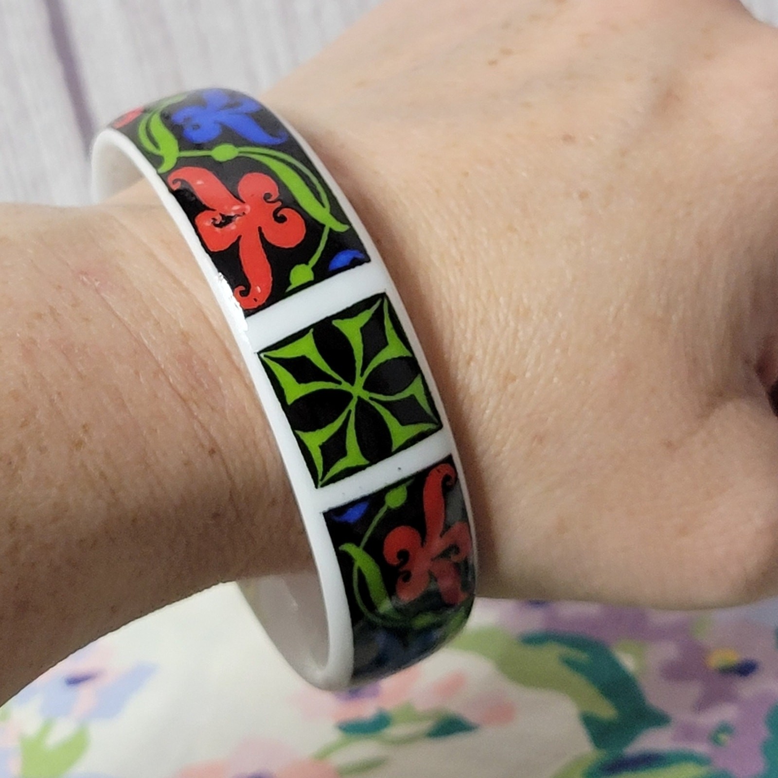 Hal Connelly Designs Enamel Ceramic Bracelet
