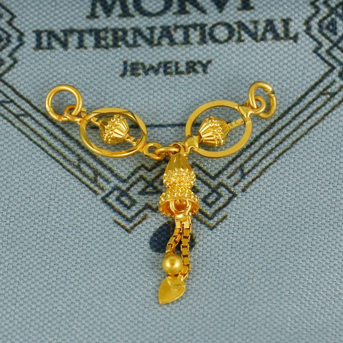 NEW Morvijewels 22K 916 Pure Gold Delicate Design Mangalsutra Pendant Charm