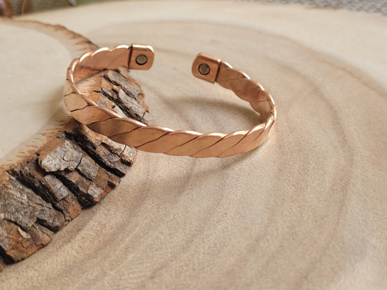 3 Pack Pure Copper Magnetic Bracelet Arthritis Pain Therapy Cuff Heavy Twist