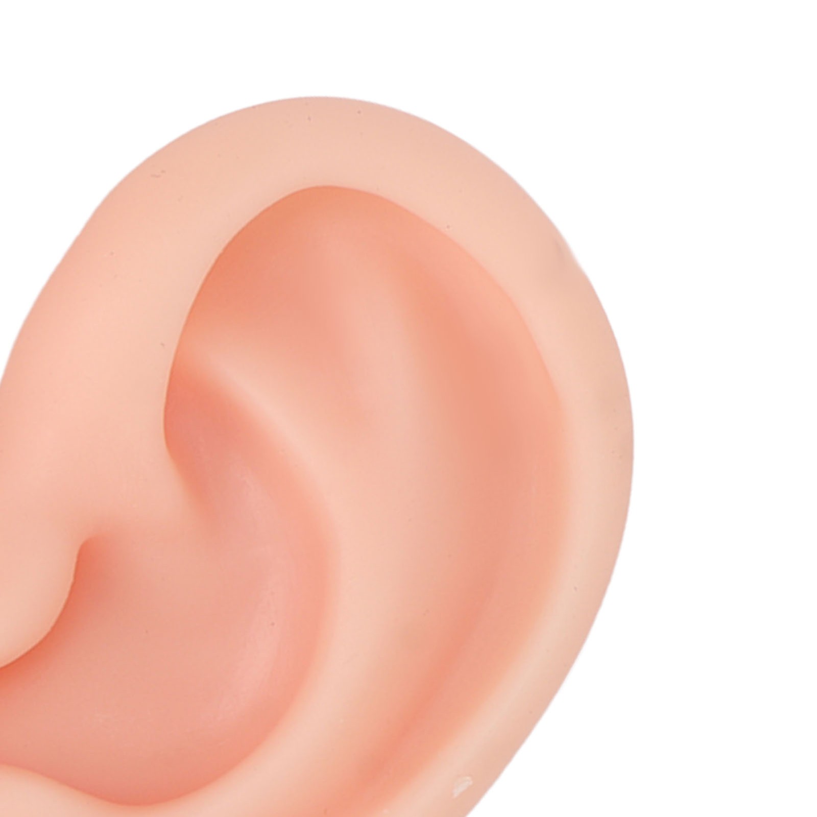 1 Pair Silicone Ear Model Soft For Piercing Exercise (Light Skin)