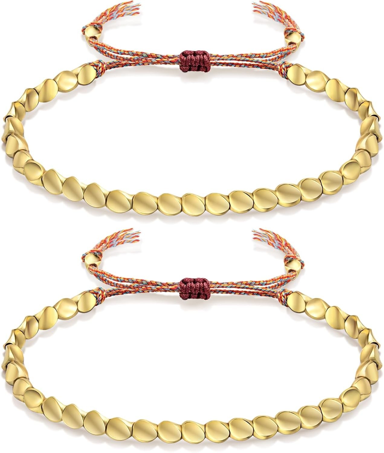 Cute 2-Piece Adjustable Tibetan Copper Bracelets – Perfect for Stylish Gifting