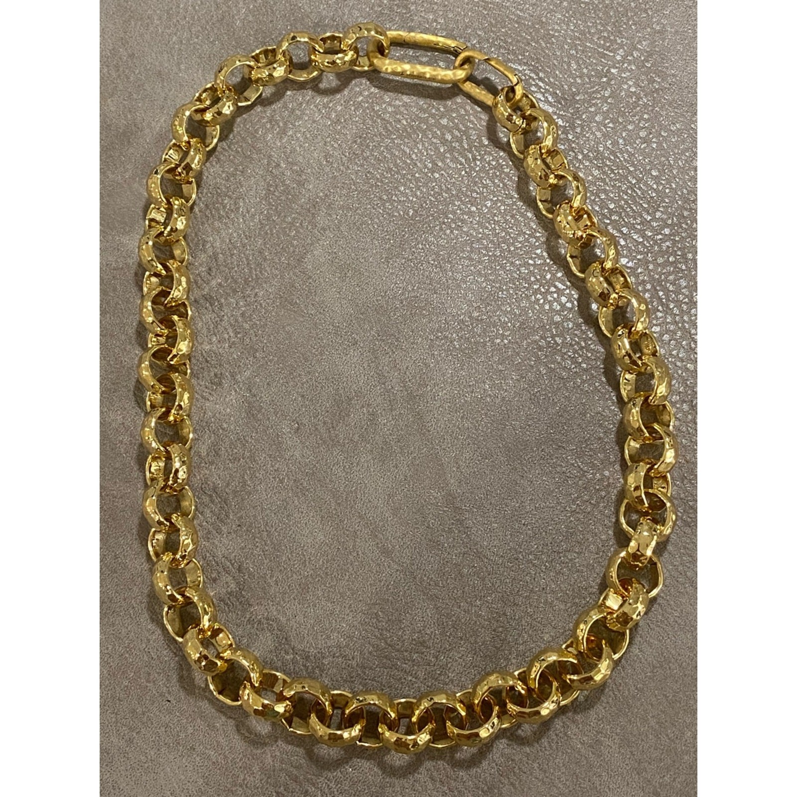 Dean Davidson Nairobi Statement Chain Link Necklace 22k Gold Plate NWOT