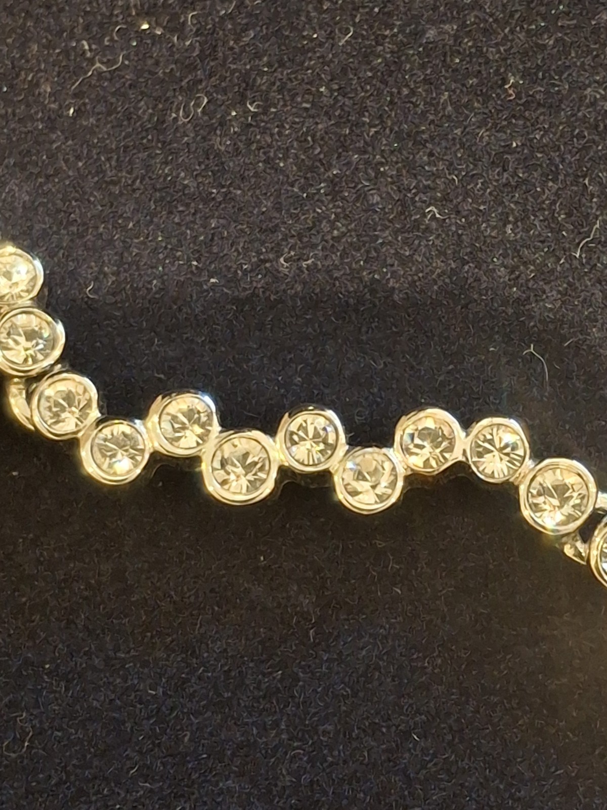 SWAROVSKI Fidelity Collar Necklace 40cm Round Bezel Set Crystals Rhodium Plated