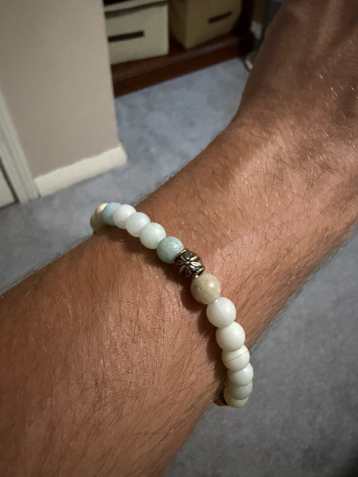 Amazonite Crystal Bead Bracelet