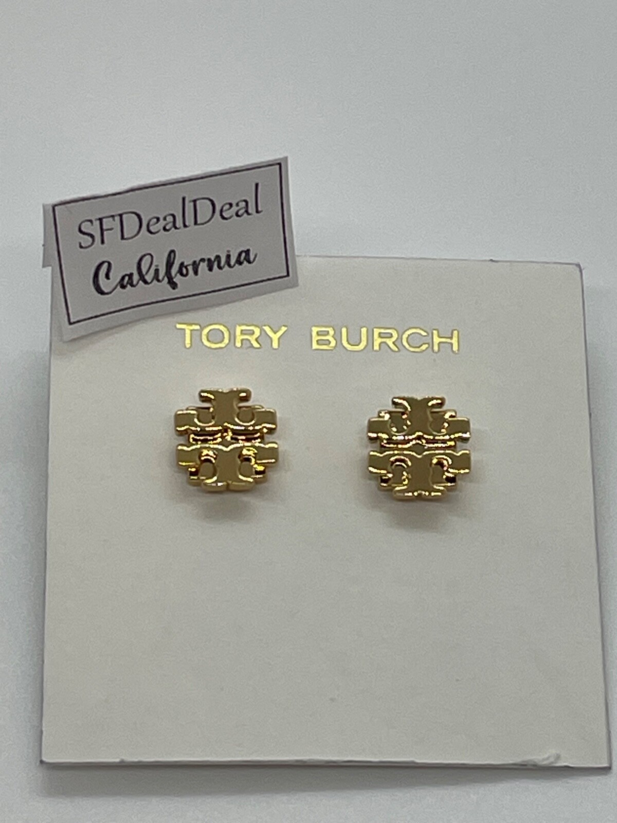 Tory Burch Small T Logo Stud Earrings