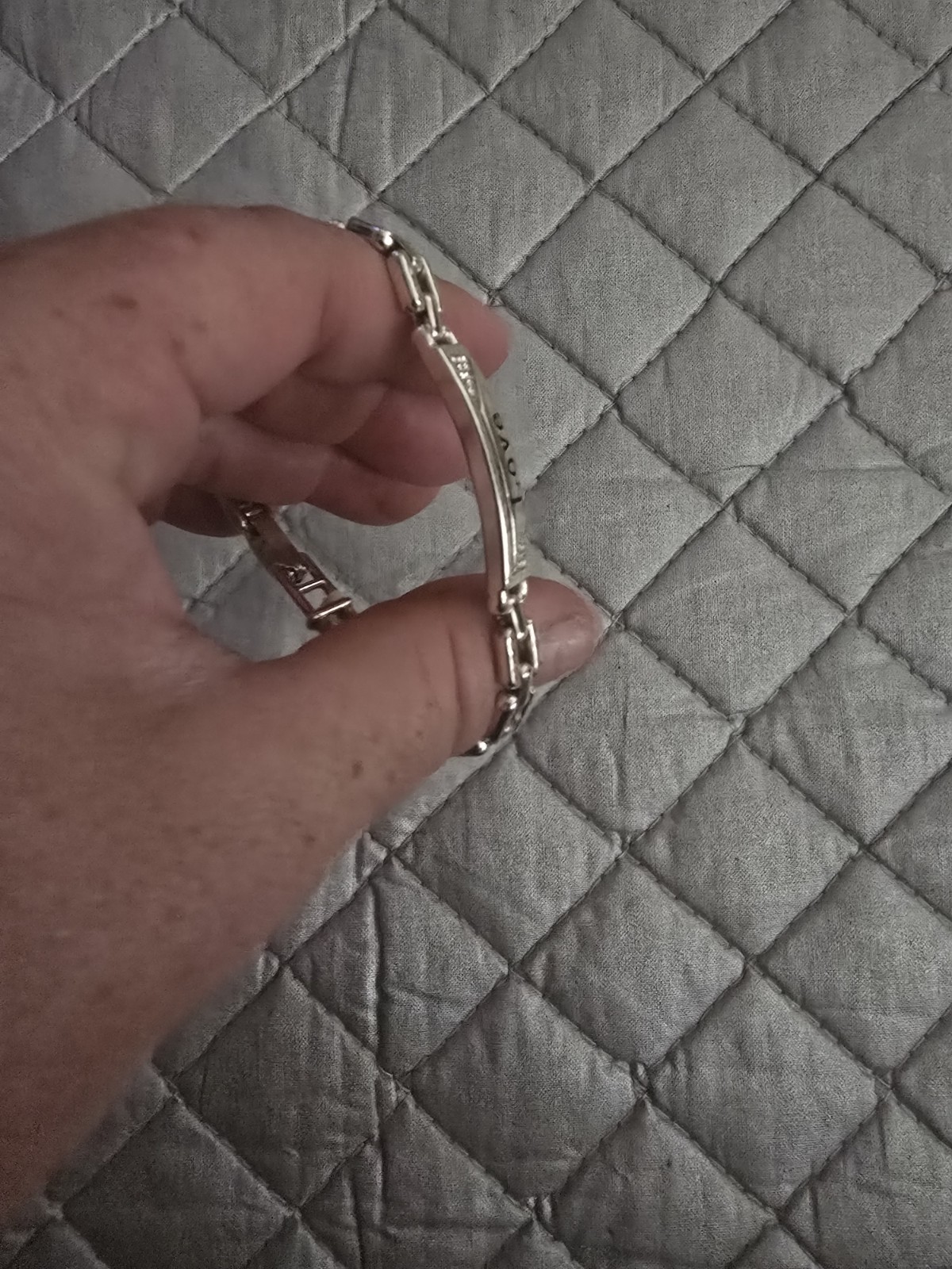 Brighton Silvertone ‘Love’ Bracelet 8-inch