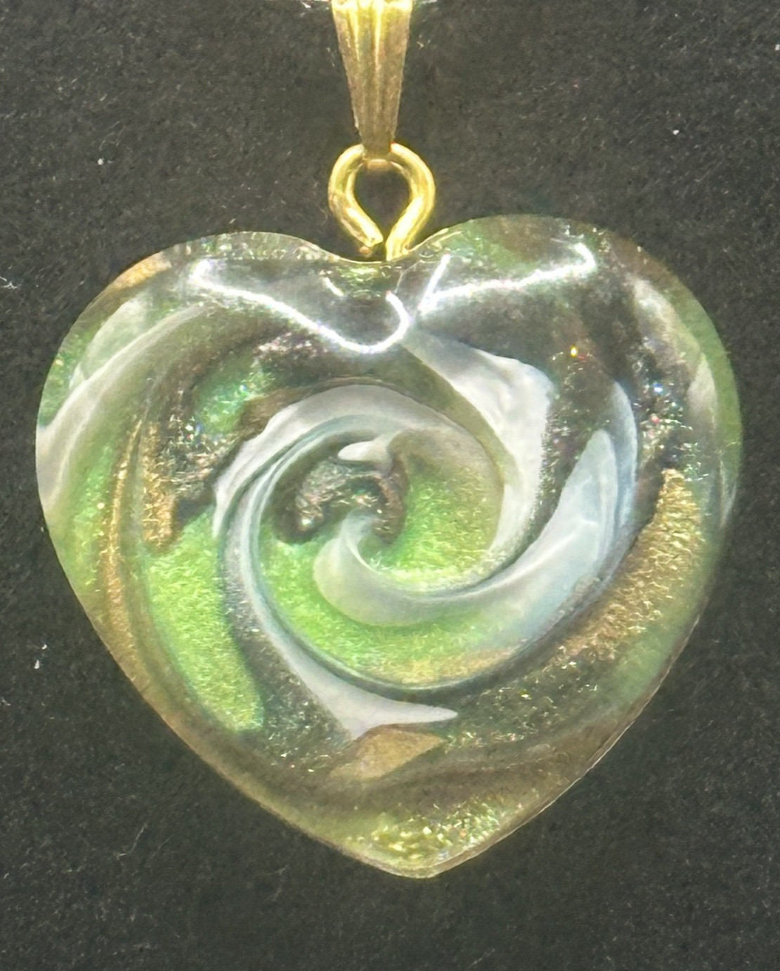 Green Multicolor Handmade Pendant Necklace (NSH0014)