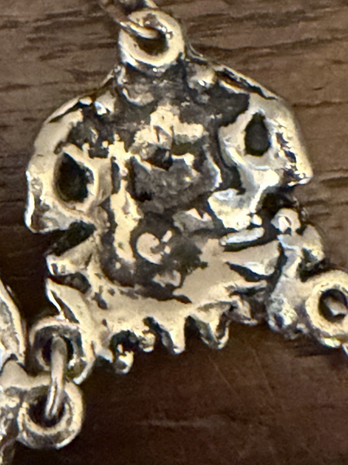 VTG Gothic Gargoyle Hand Harness Slave Bracelet 3 Ring Chain Medieval Cosplay