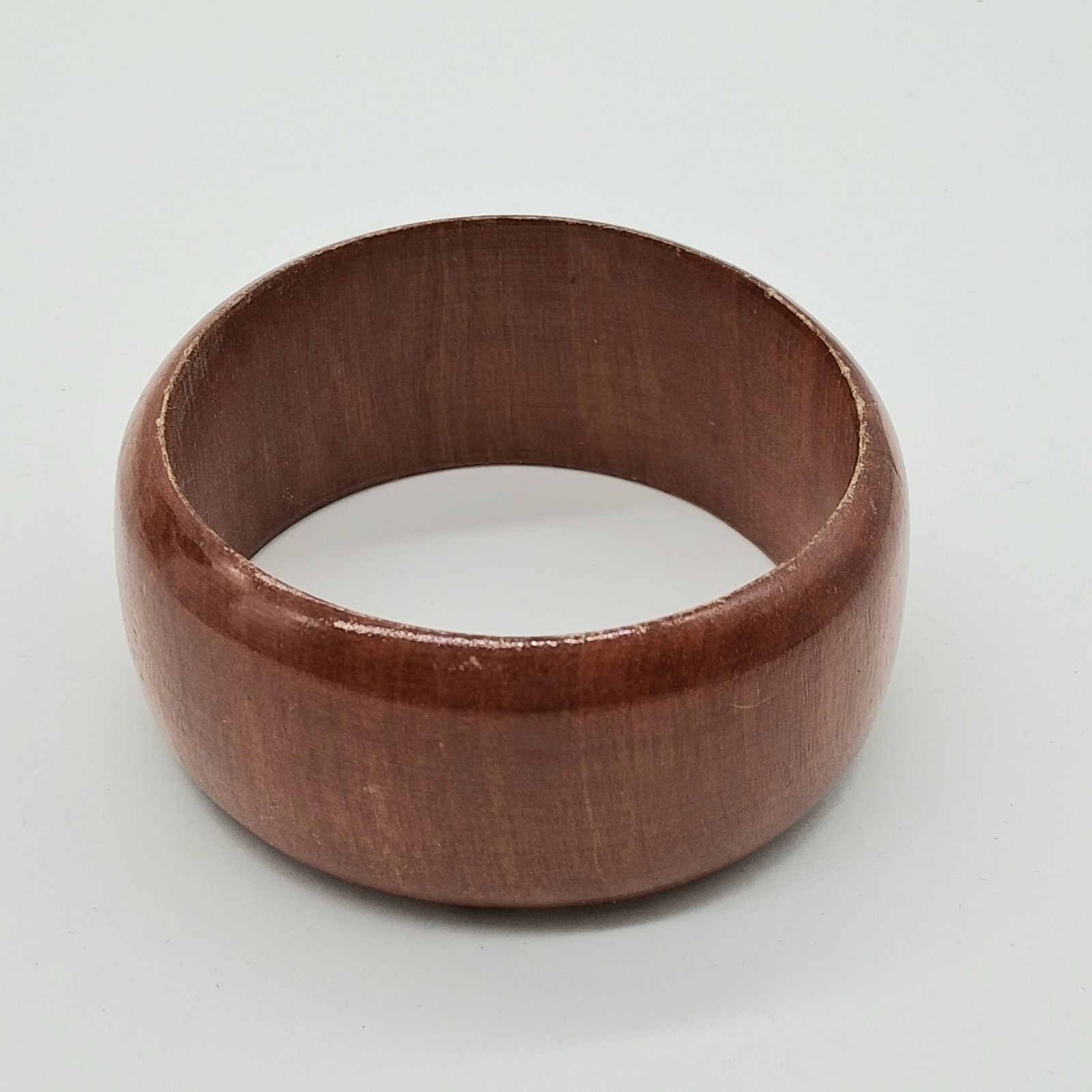 Round Wood Bangle Bracelet Medium Finish