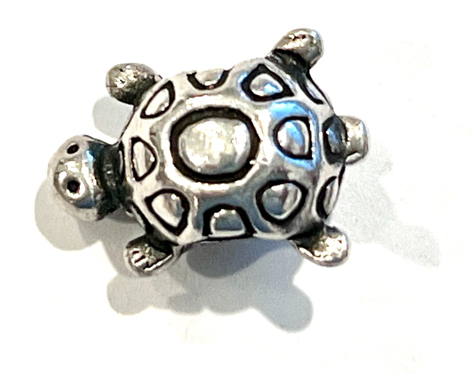 PANDORA 790158 Turtle Charm Sterling Silver Bead – No Jewelers/ SS Mark -RETIRED