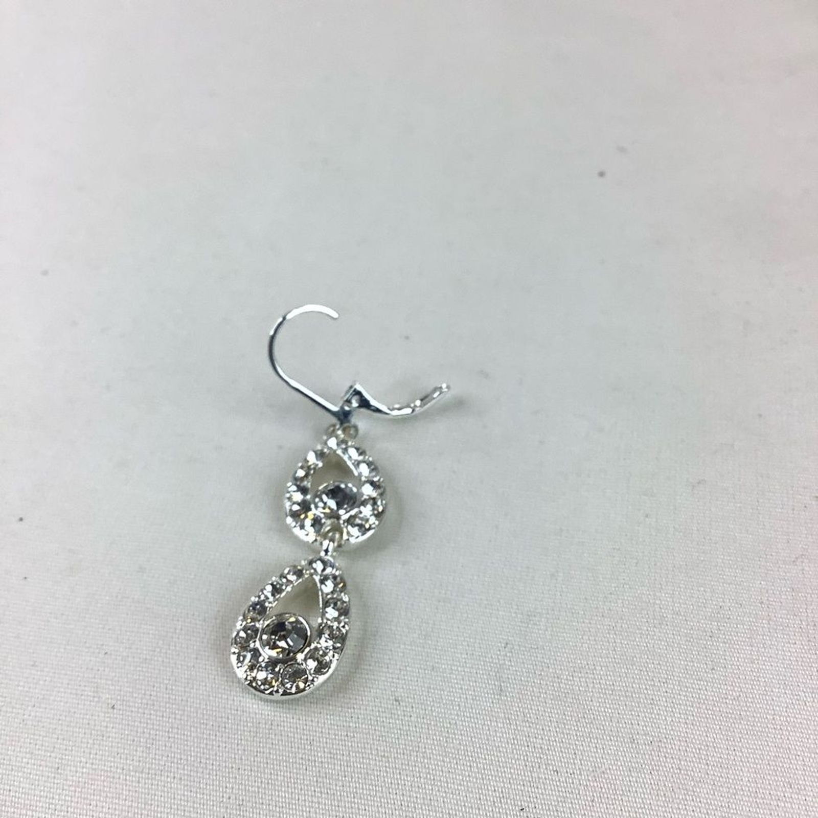 Glam Choker and Dangle Earrings Set Faceted Glass Beads in Silver Tone Setting