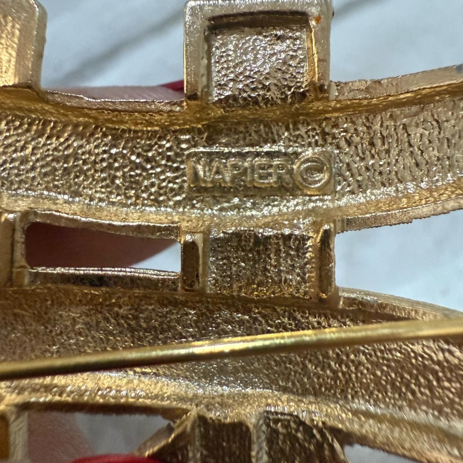 Napier Textured Gold Brooch