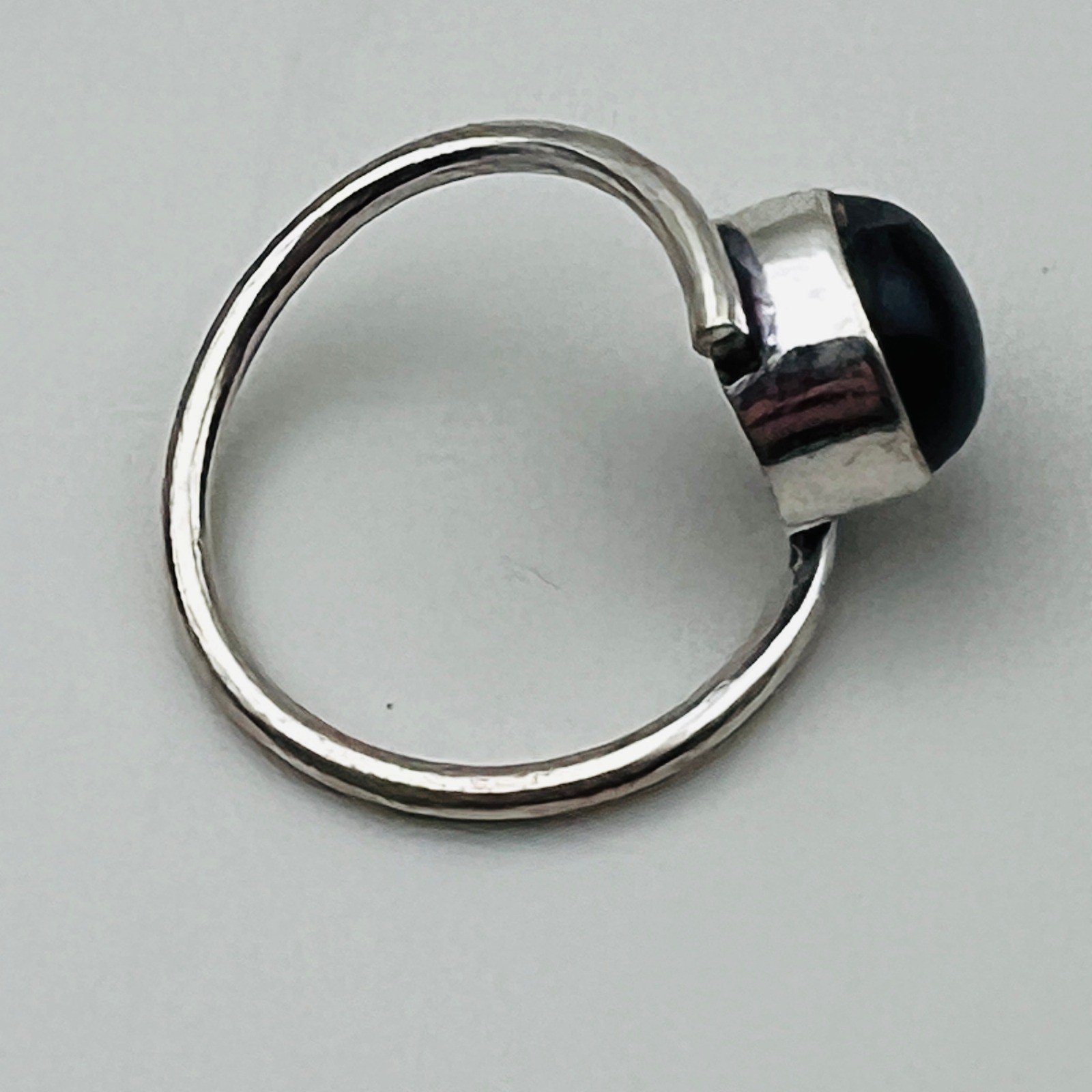 Silver Tone Ring Wrap Style Size 9 Round Purple Cabochon Statement Fashion