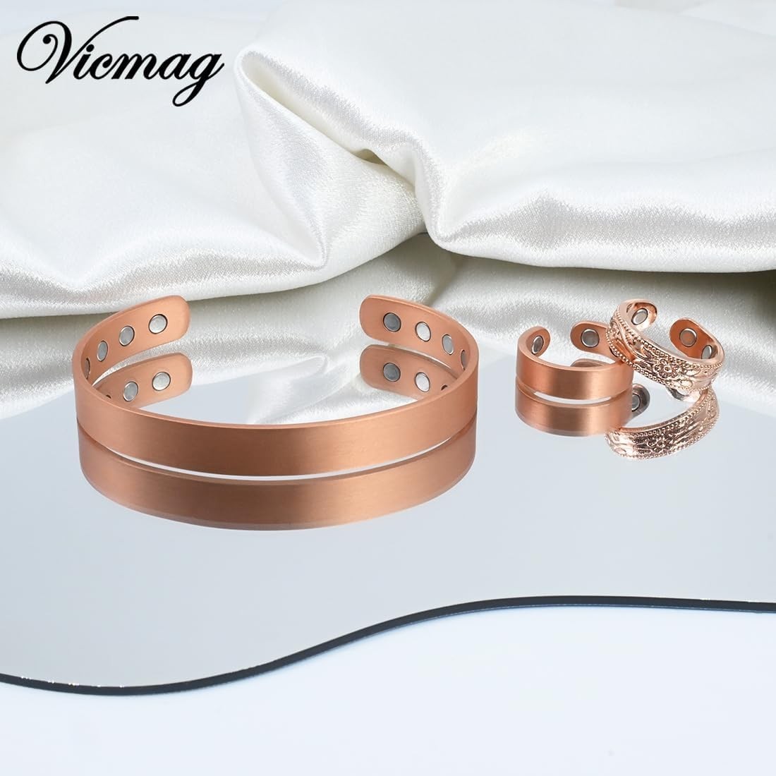 Copper Magnetic Bracelet for Women Ultra Strength Magnetic Bracelets 99.9% Pu…