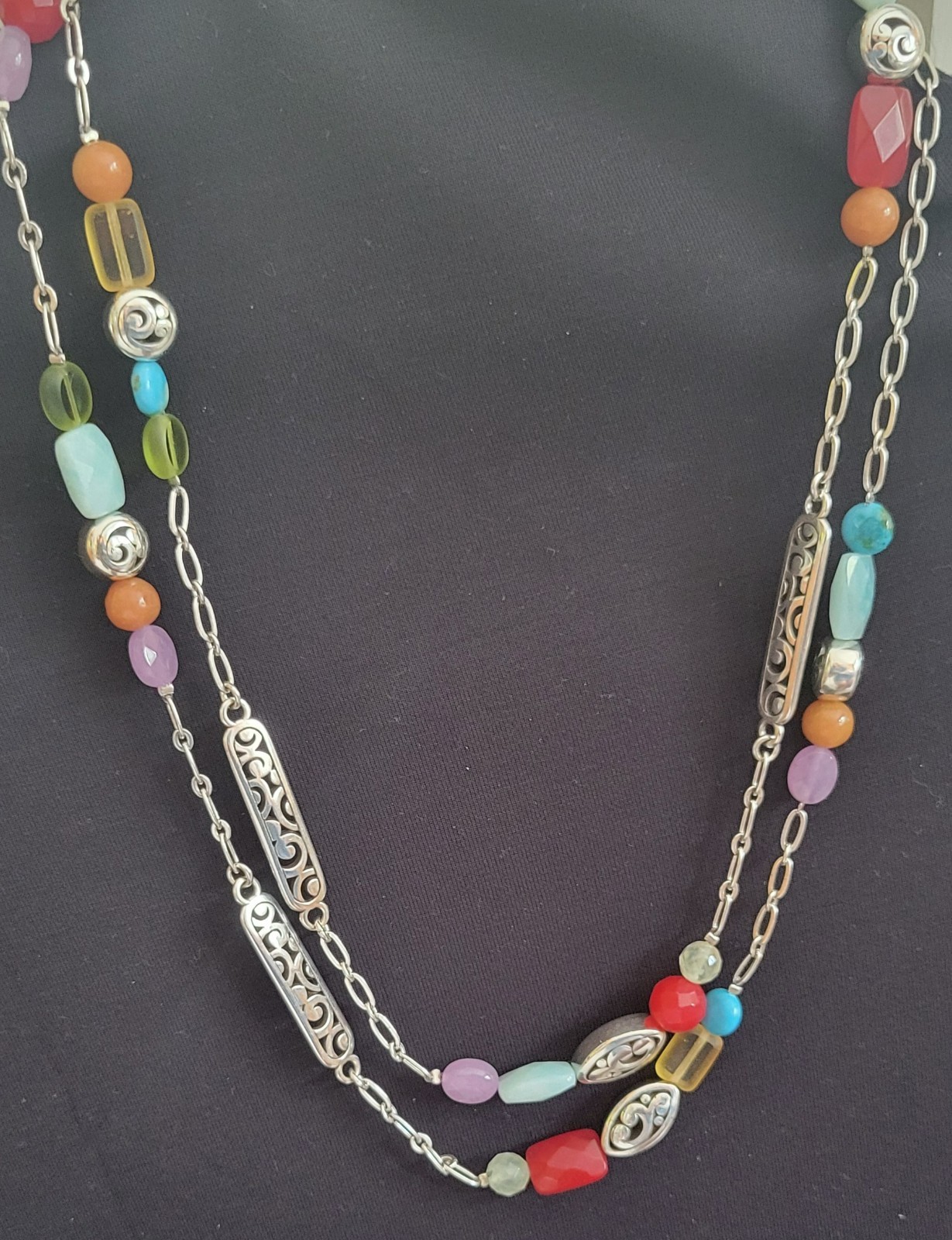 NWT Brighton CONTEMPO Splash Necklace & Pouch