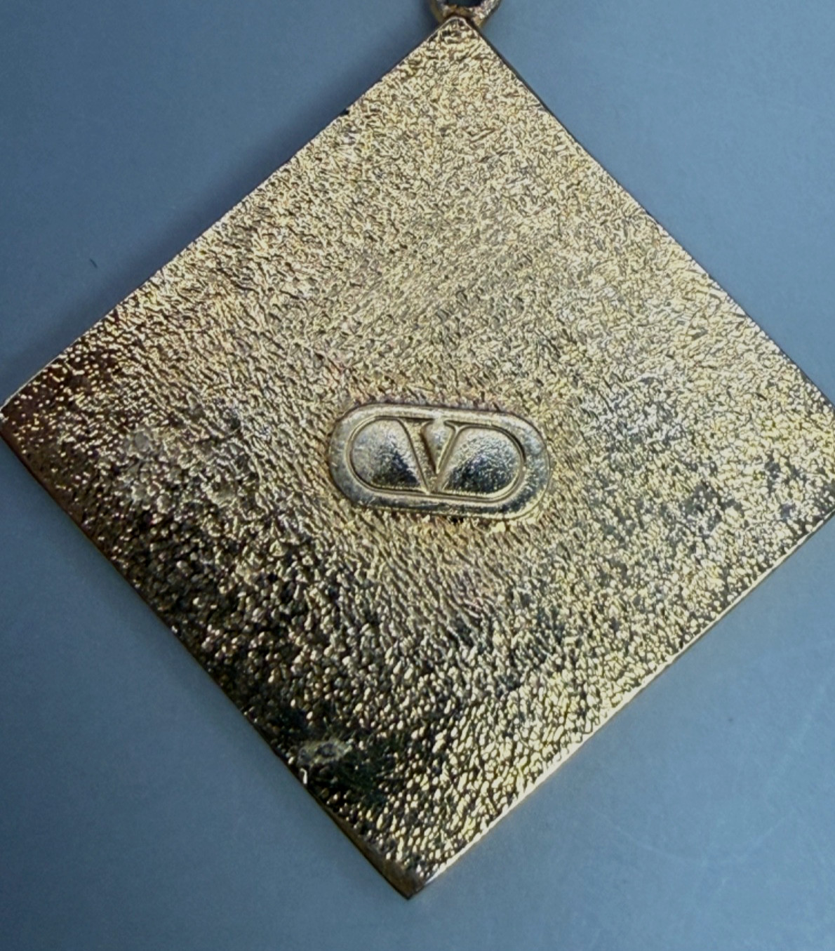 Vintage Valentino Garavani Geometric Enamel & Gold tone Clip on Earrings