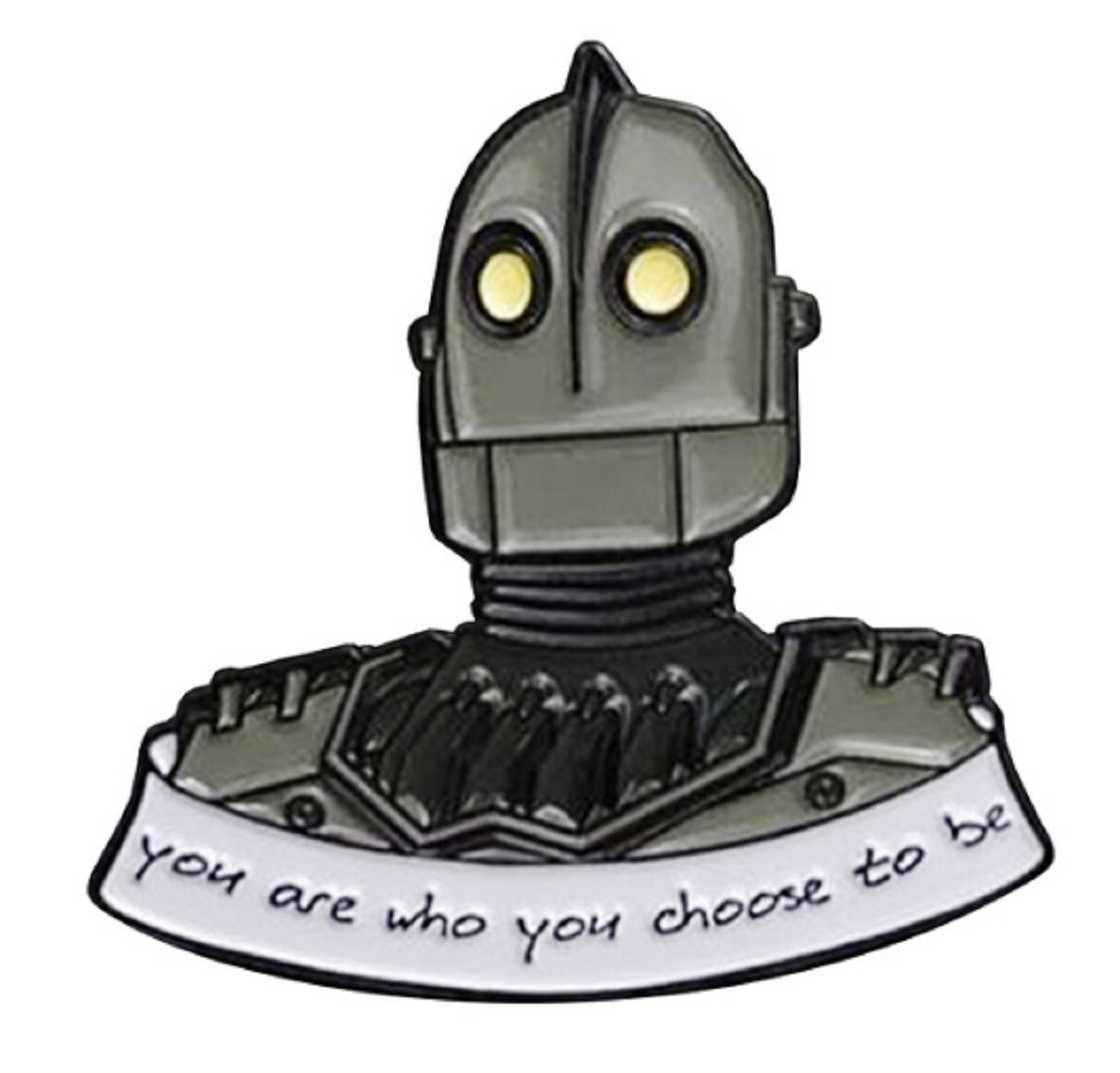 Iron Giant Robot Head Metal Enamel 1″ Tall Pin