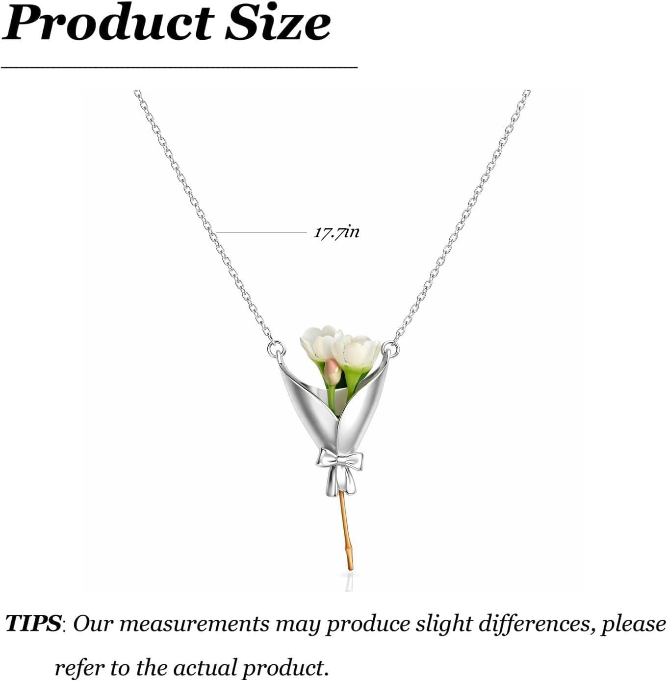Flower Holder Necklace DTY Flower Vase Pendant Floral Bouquet Accessores for Wom