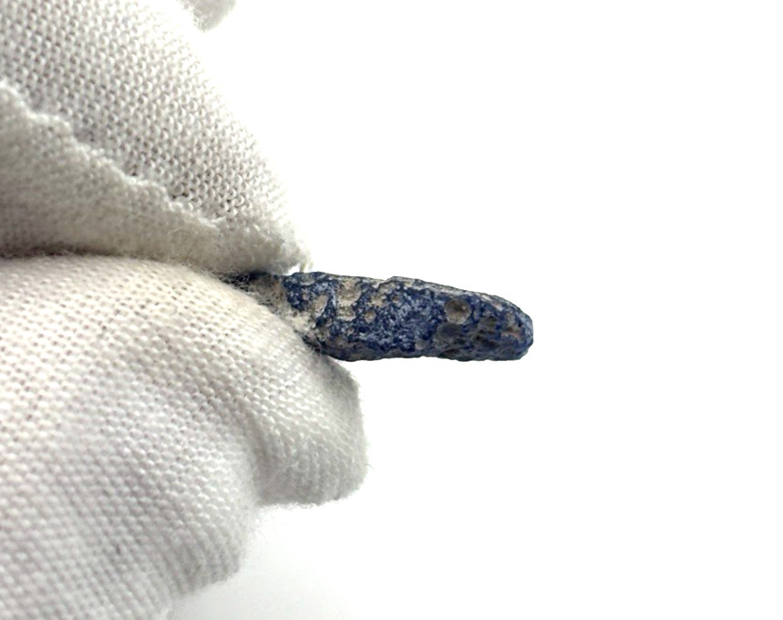 Ancient-Style Rustic Glass Earrings | Raw Blue-Green Shard Drops 2.69g