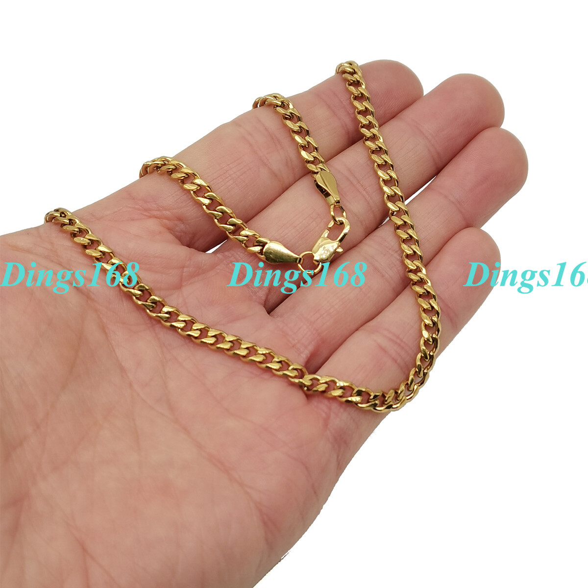 18K Yellow Gold Plated GP HypoAllergenic Wide Miami Cuban Link Chain Necklace