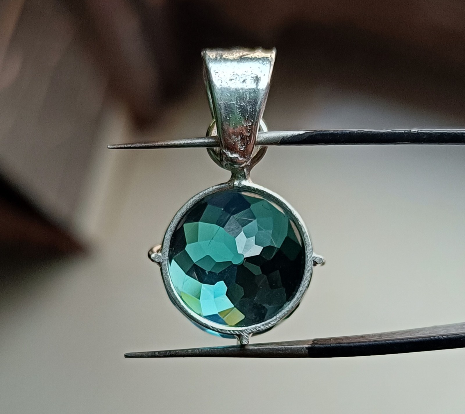 Natural Certified Paraiba Tourmaline 33.75 Ct Loose Gemstone Pendant 925 Silver