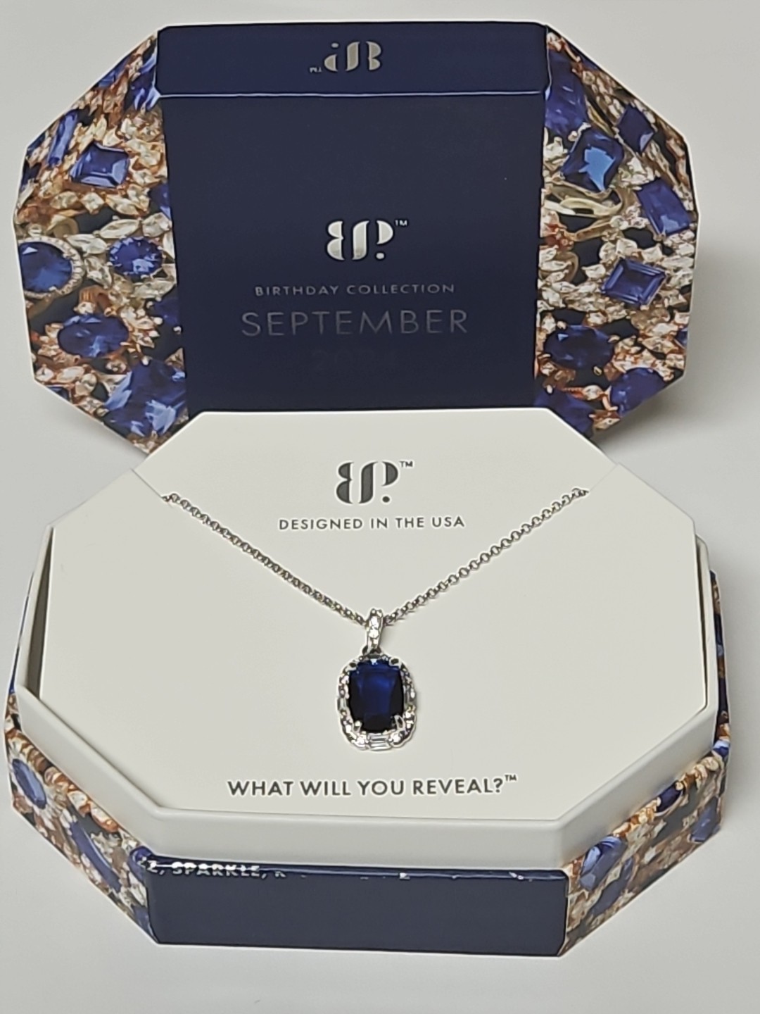 Bomb Party Sept 2024 Lab Sapphire 925 Sterling Necklace Giving Glamorous