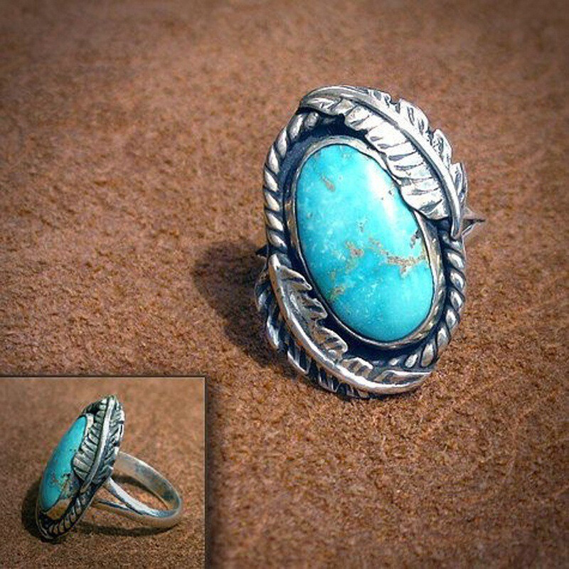 20pcs Wholesale Lots Jewelry Mixed Turquoise Stone Silver P Lady’s Rings