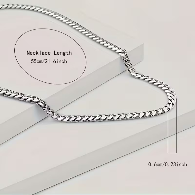 Dad Fathers Day Mens Gift Silver Chain Necklace personalised Gift Box & Bag