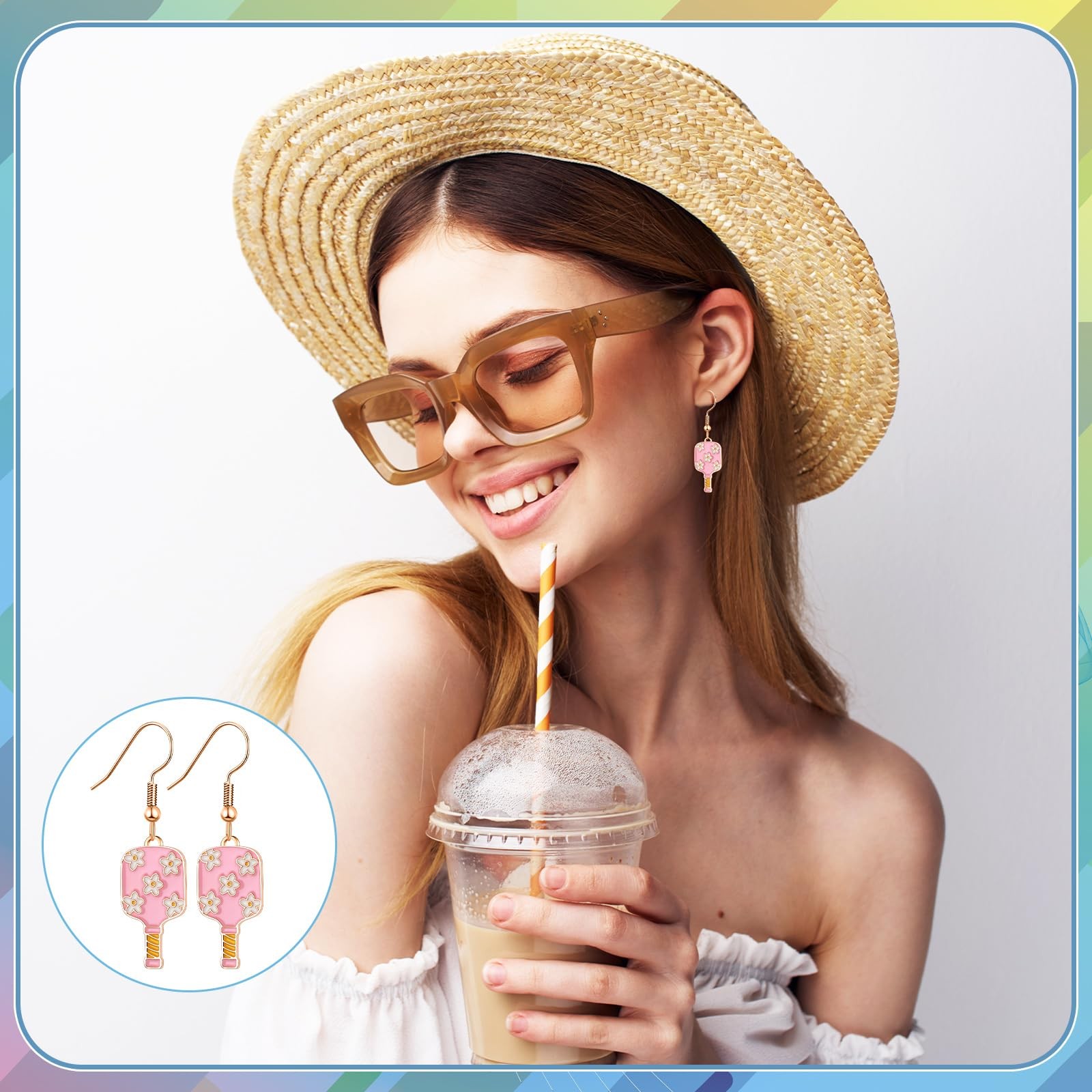 6 Pairs Sports Earrings for Women Game Earrings Jewelry Football Volleyball S…