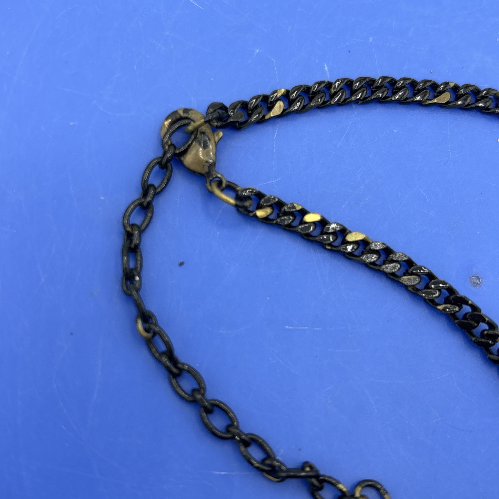 Givenchy Black Layered Chain Charm Necklace 26” Key Horseshoe Arrow Star Y2K