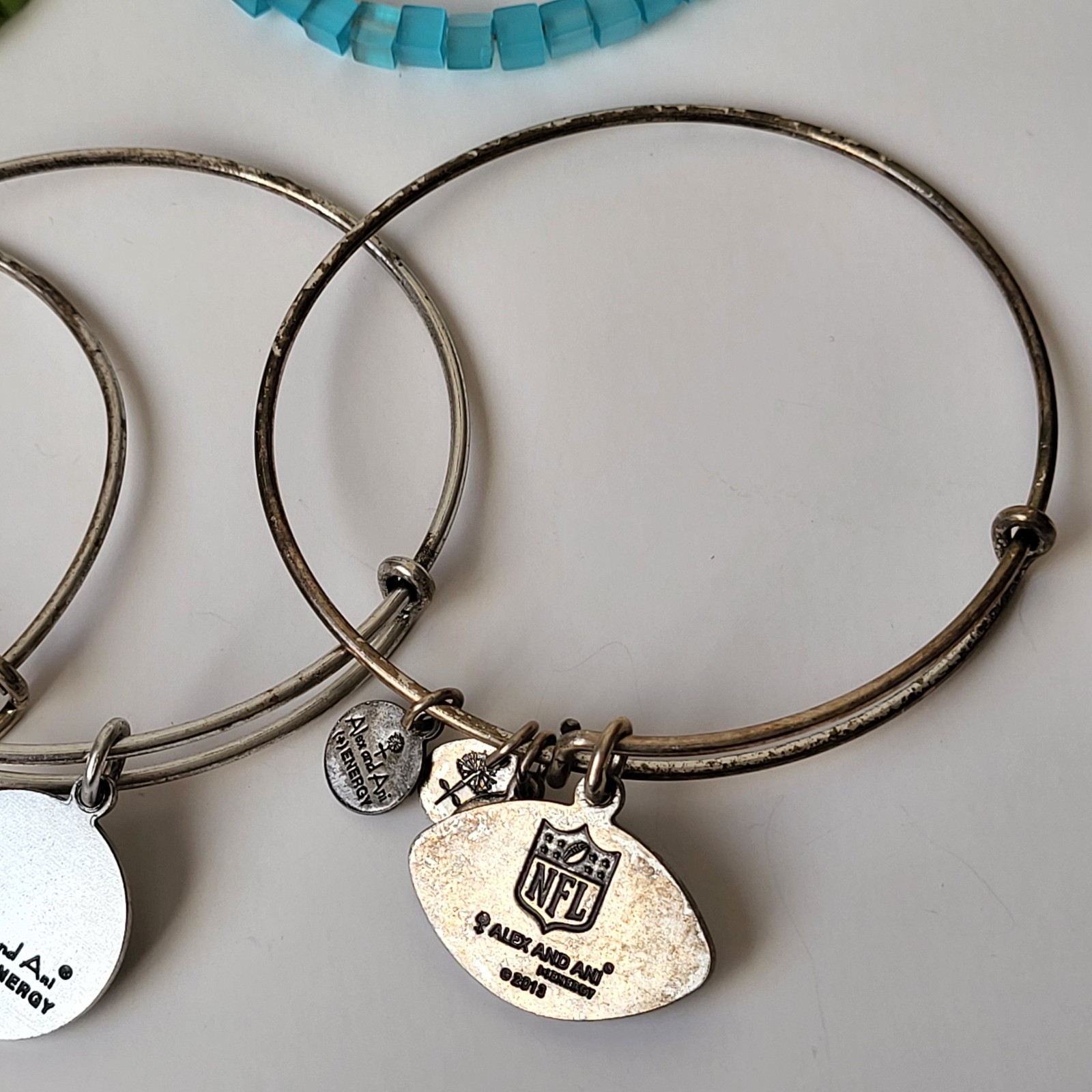 Alex & Ani Energy Lot Of 8 Charm Bracelets Mostly Sports Patriots Bruins Celtics