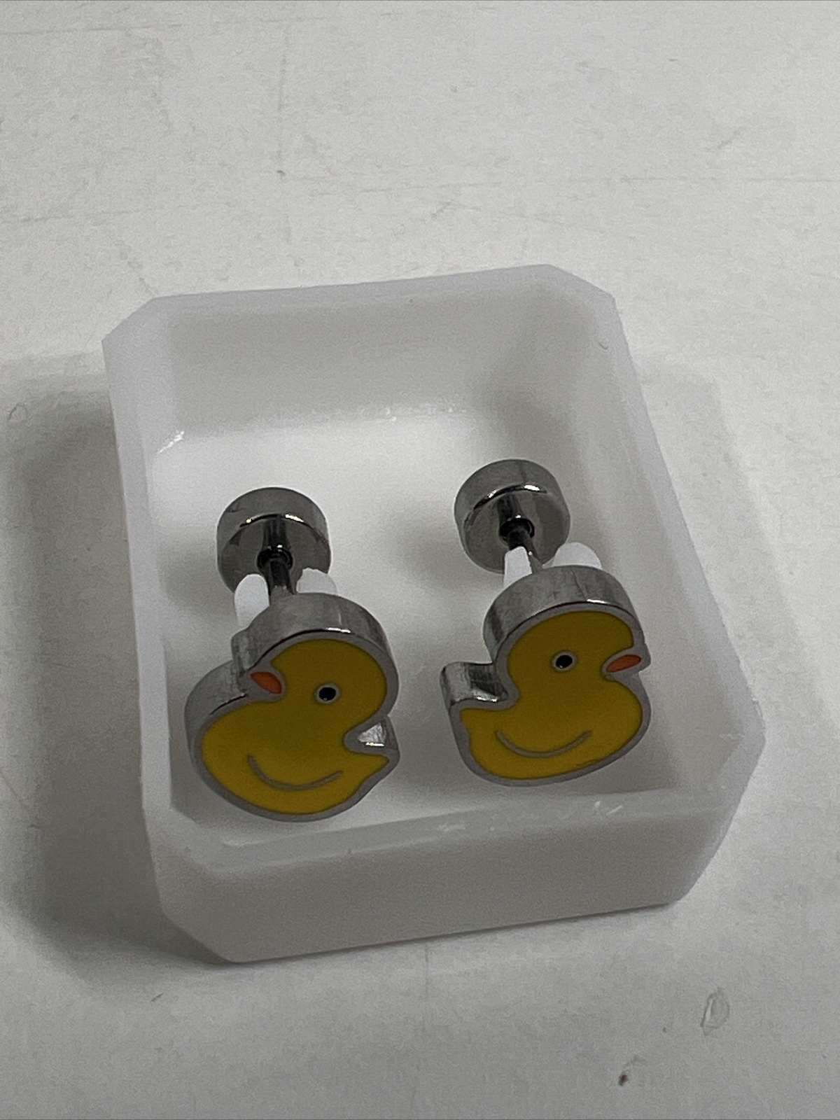 Baby Duck Stainless Steel Tiny Stud Earrings New