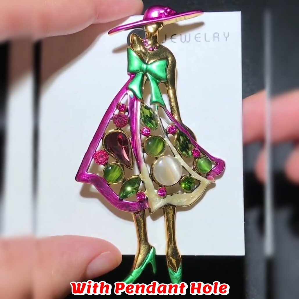 Beauty Lady Brooch Figure natural seashell Fashion Women Men Pins Jewelry Gift
