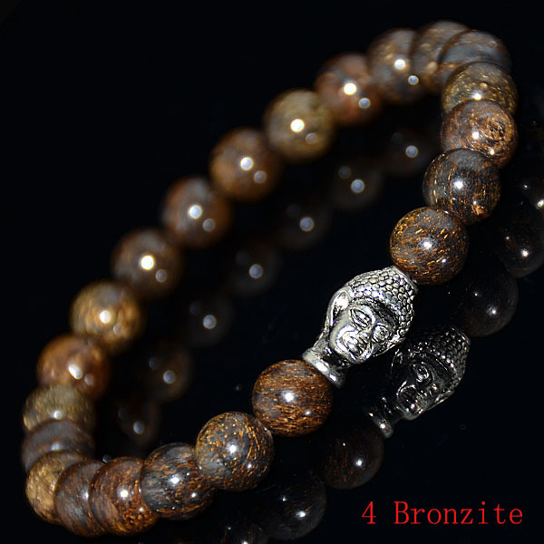 Charm Beads Unisex Fashion Varies Gemstone Silver Buddha Meditation Bracelets