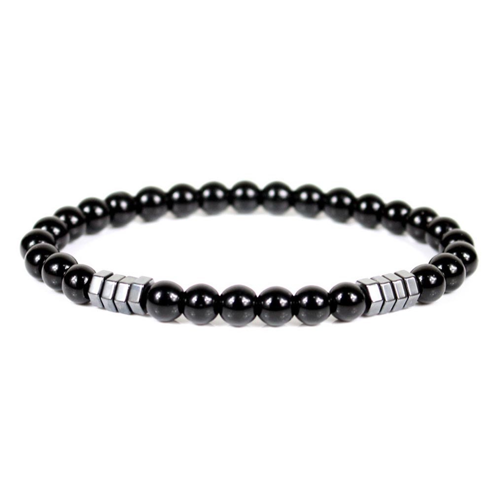 Geometric Beaded Men Bracelets Simple Fashion 6mm Stone Bangles Jewelry Bracelet