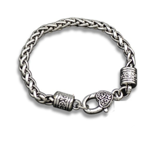 2 or 5PCS Metal Alloy Braid Chain Bracelet, Finished Lobster Clasp Ready to use