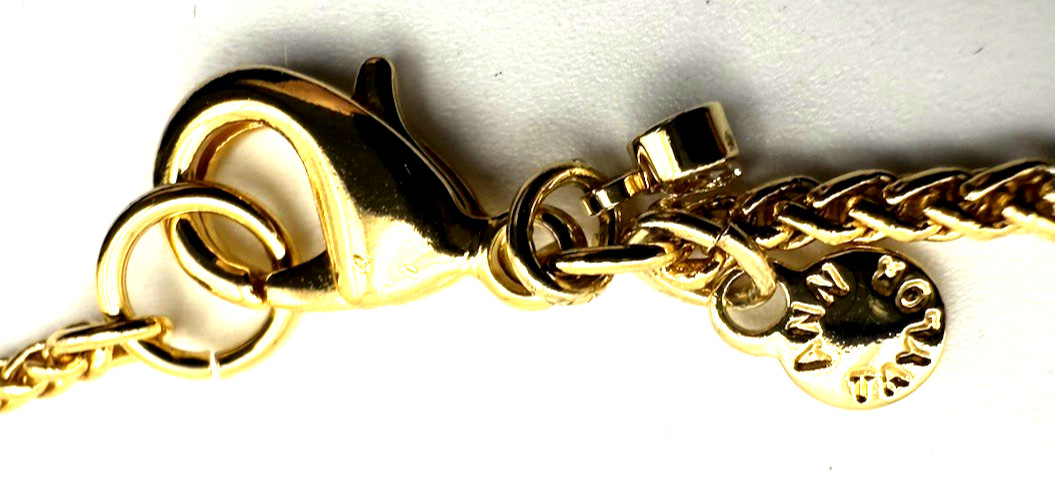 Ann Taylor 29″ Gold Tone Spiga/Wheat Chain Necklace