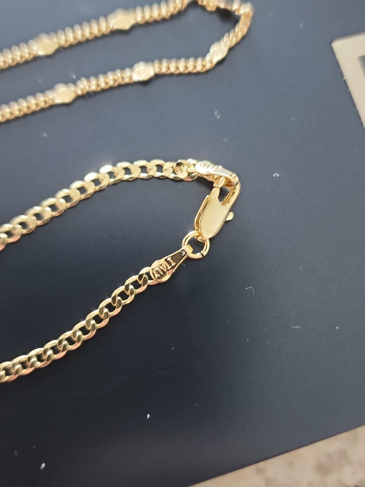 Lot Of 5 Gold Filled Jewelry Bangle Bracelet Figaro Cuban