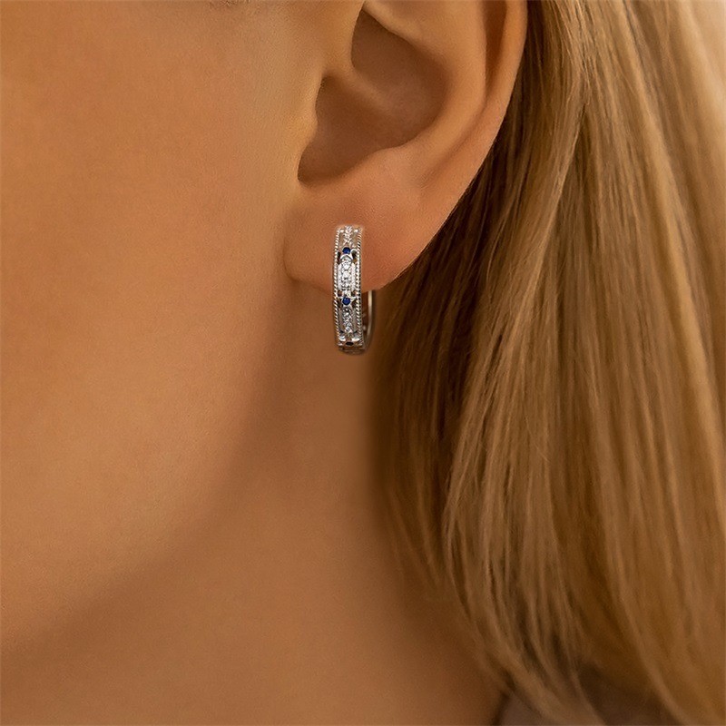 PANDACH 925 Sterling Silver French Huggie Hoop Earrings 12mm Women Jewelry Gifts