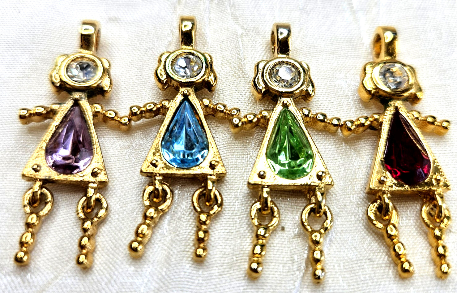 Roman Inc Birthstone Mom & Grandma Pins + 4 girls Birthstone Charms Costume