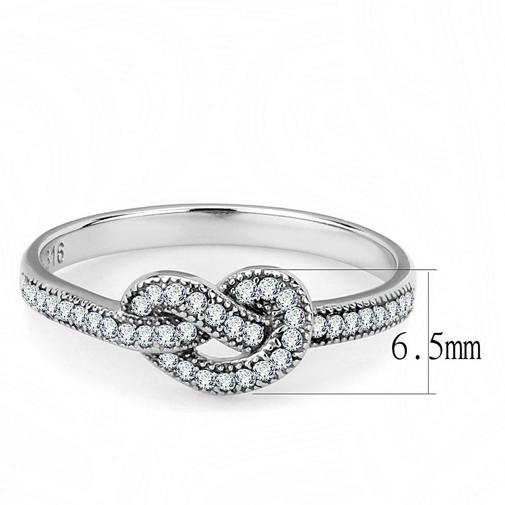 DA053 – High polished (no plating) Stainless Steel Ring with AAA Grade CZ in