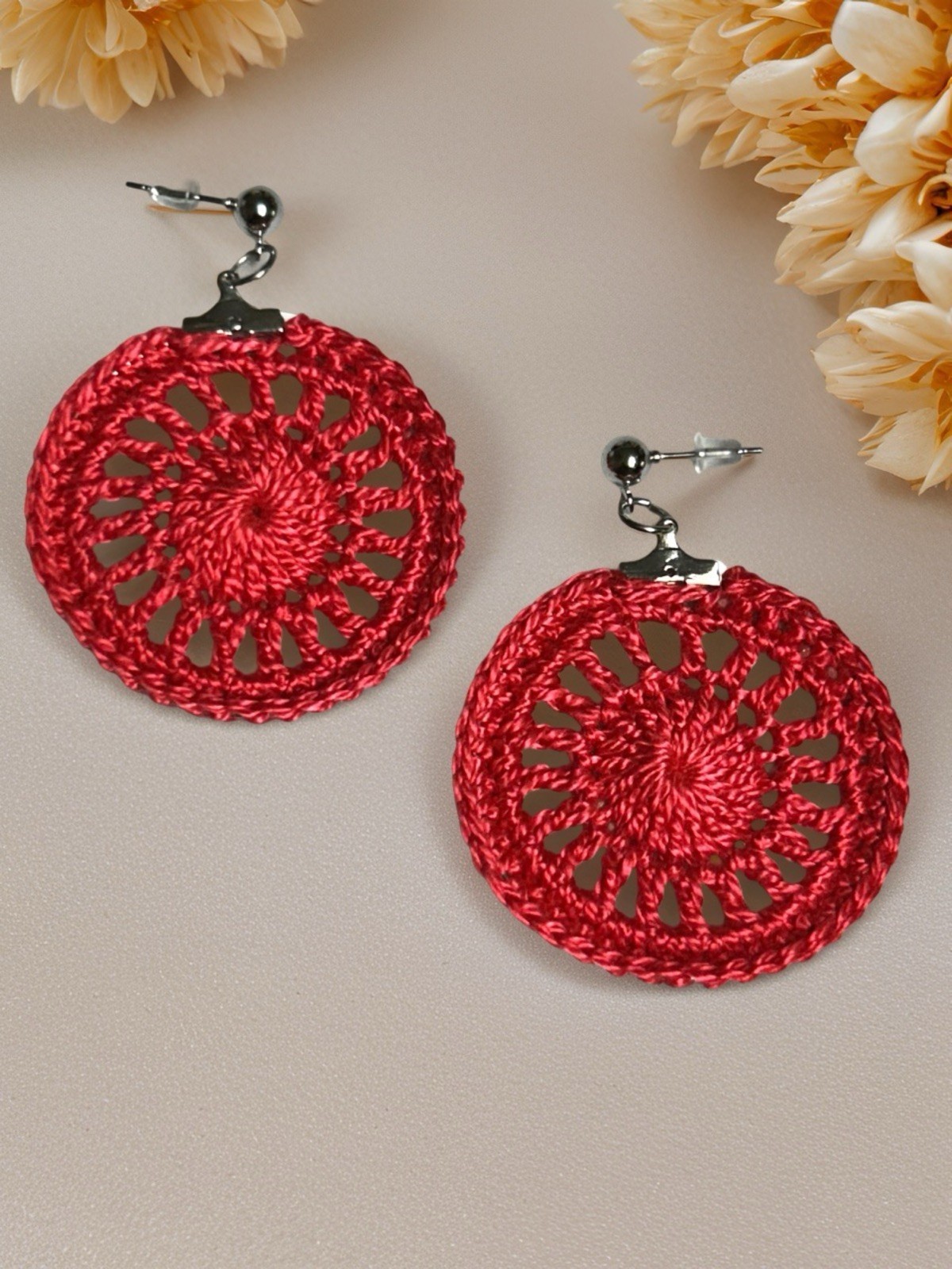 Icy Boho Earrings New Surgical Steel Ear Wire In Watermelon