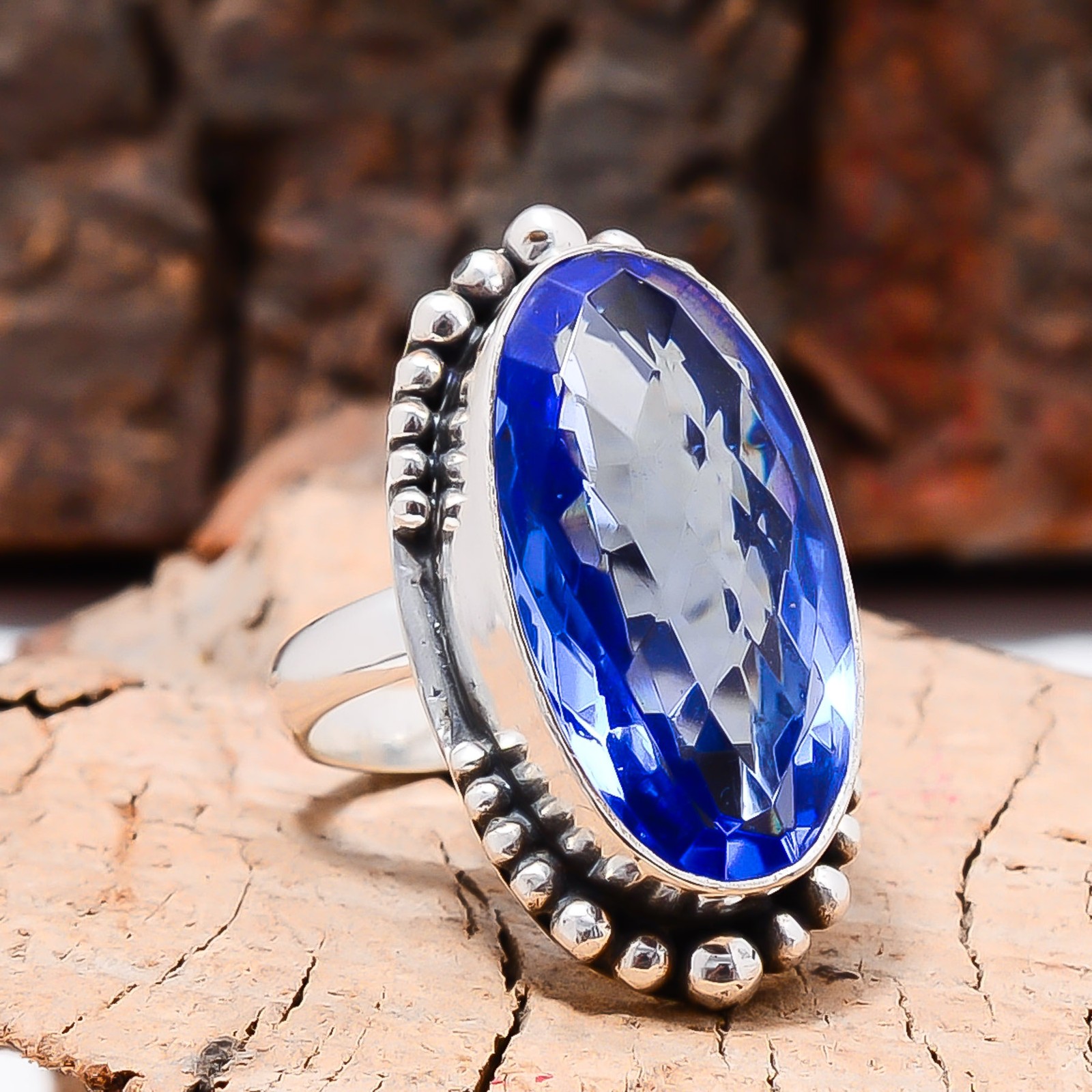 Tanzanite Gemstone 925 Sterling Silver Ring S.7 R124833