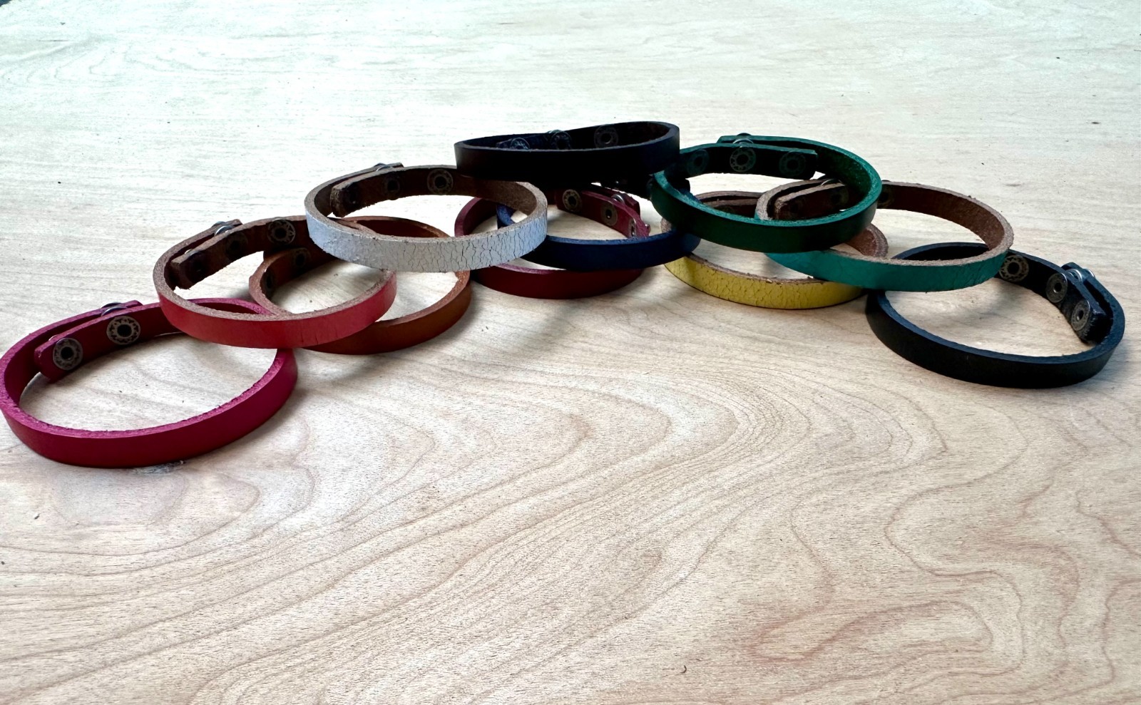 Bulk Lot of 33 Leather Thin Multi Color Bracelets Wholesale Surfer Resale