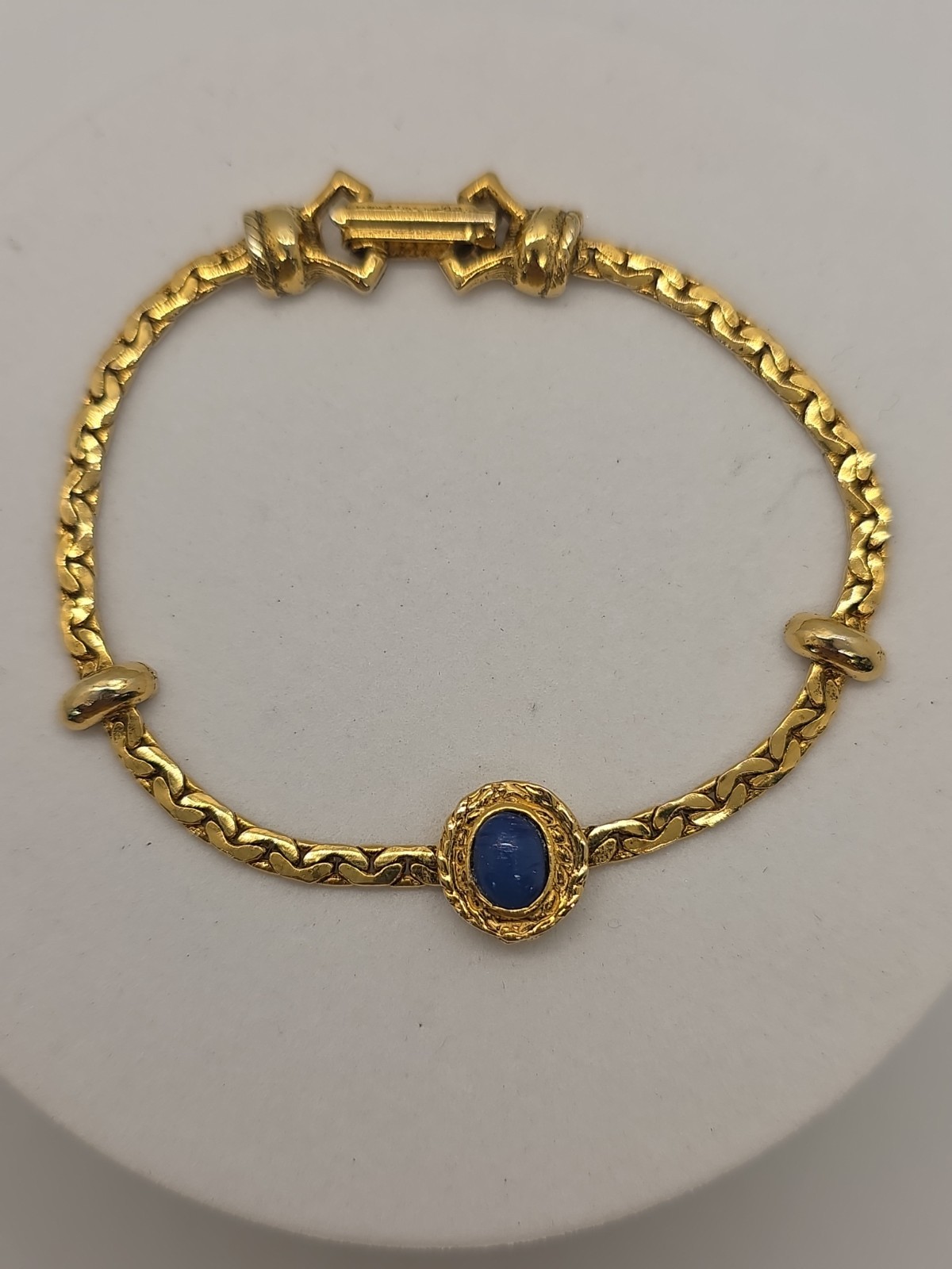 Vtg Lot Goldette Gold Tone Victorian Revival Two 8″ Bracelets & Clip-on Earrings