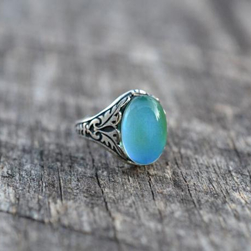 Wholesale Retro Unisex Mood Ring Feeling Temperature Color Changing Rings Gifts